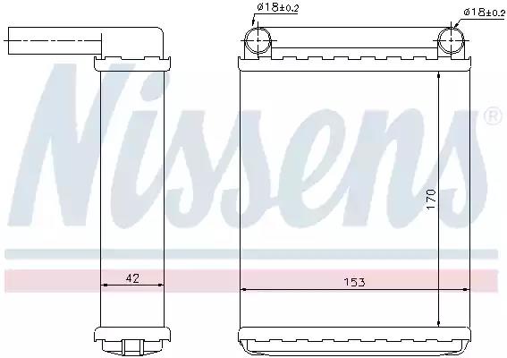 Heat Exchanger, interior heating NISSENS 72038