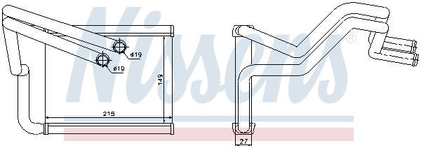 Heat Exchanger, interior heating NISSENS 77633 5