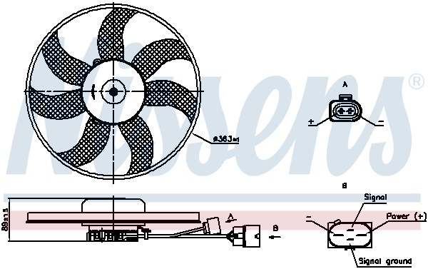 Fan, engine cooling NISSENS 850021 7