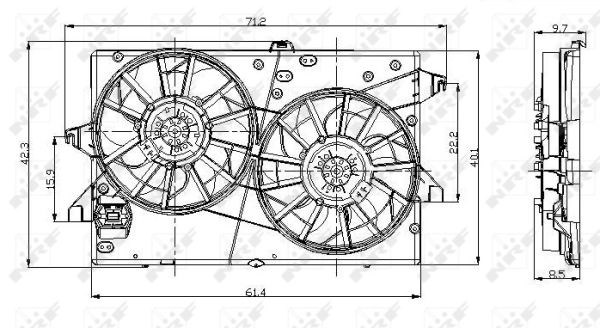 Fan, engine cooling NRF 47003 2
