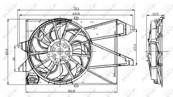 Fan, engine cooling NRF 47005 2