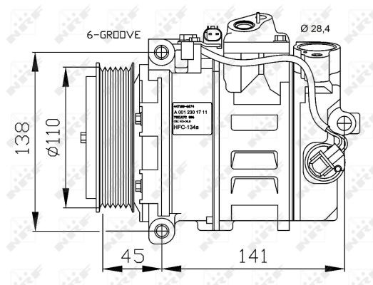 Compressor, air conditioning NRF 32214G
