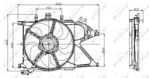 Fan, engine cooling NRF 47012 2