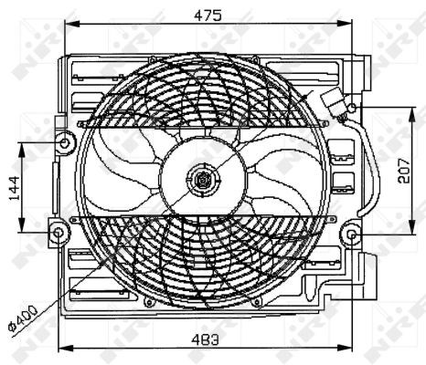 Fan, engine cooling NRF 47029 4