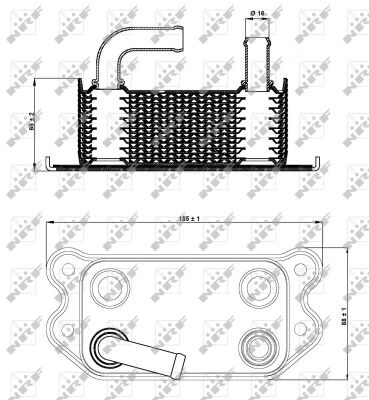 Oil Cooler, engine oil NRF 31296 5