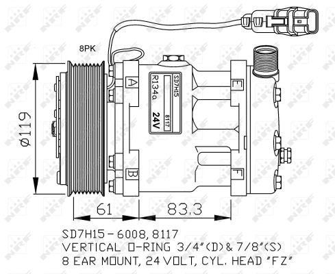 Compressor, air conditioning NRF 32706G 2