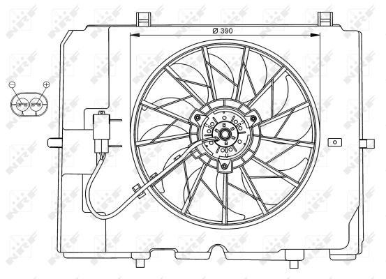 Fan, radiator NRF 47067