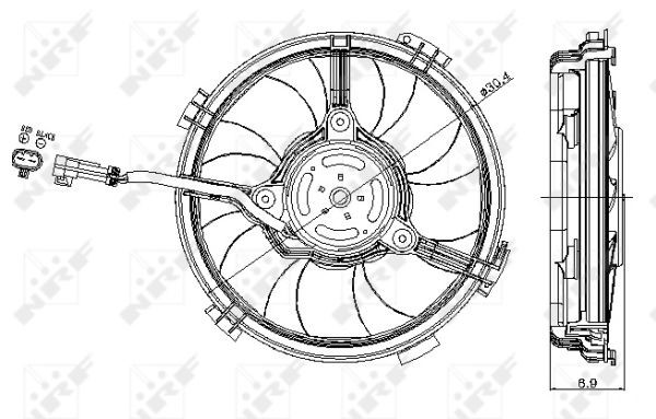 Fan, engine cooling NRF 47405