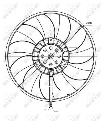 Fan, engine cooling NRF 47422 2