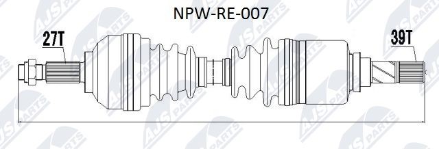 Drive Shaft NTY NPW-RE-007