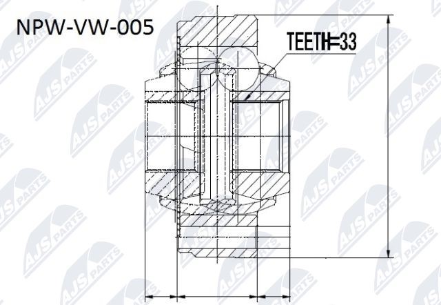 Joint Kit, drive shaft NTY NPW-VW-005