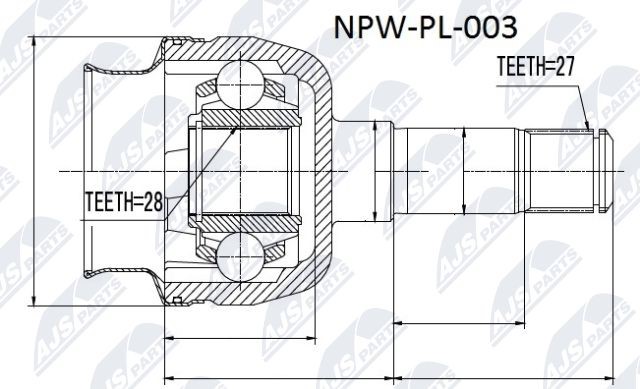Joint Kit, drive shaft NTY NPW-PL-003