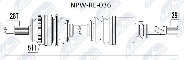 Drive Shaft NTY NPW-RE-036