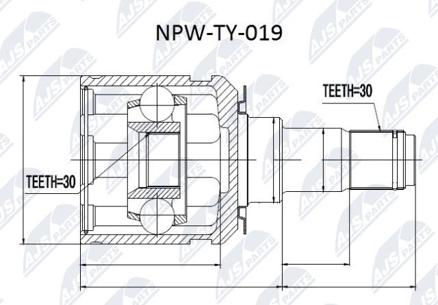 Joint Kit, drive shaft NTY NPW-TY-019
