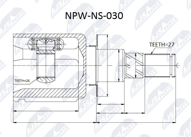 Joint Kit, drive shaft NTY NPW-NS-030