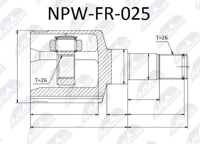 Joint Kit, drive shaft NTY NPW-FR-025
