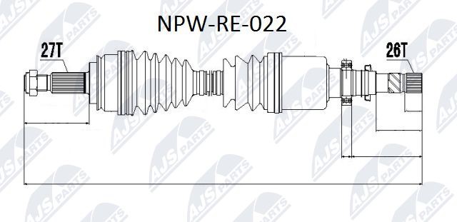 Drive Shaft NTY NPW-RE-022