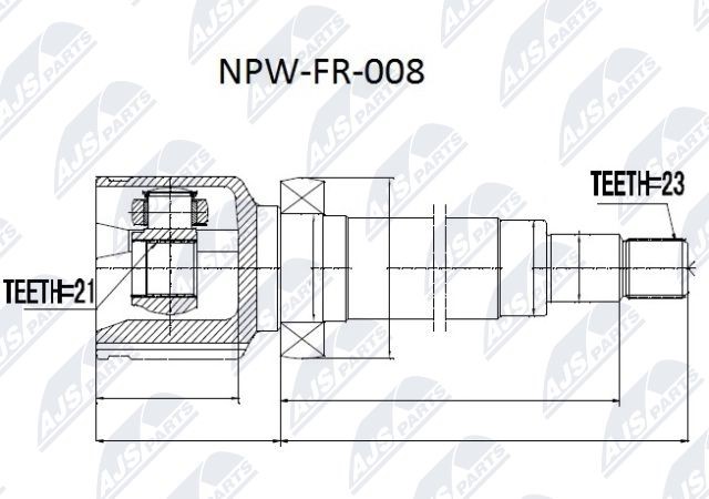 Joint Kit, drive shaft NTY NPW-FR-008