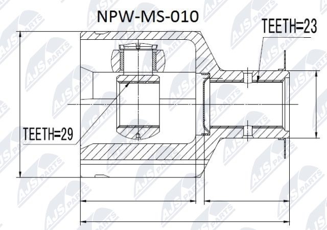 Joint Kit, drive shaft NTY NPW-MS-010