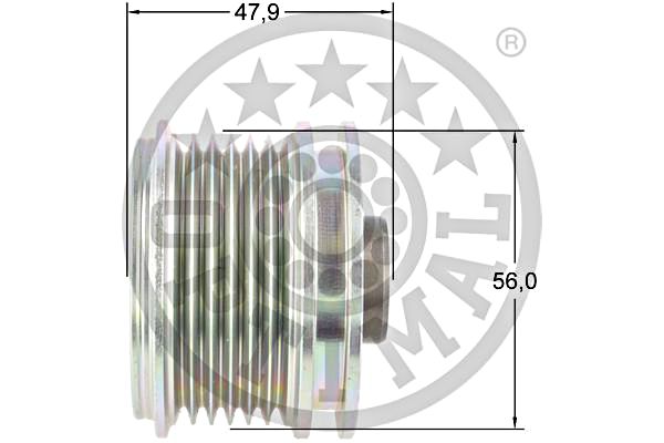 Alternator Freewheel Clutch OPTIMAL F5-1169 3