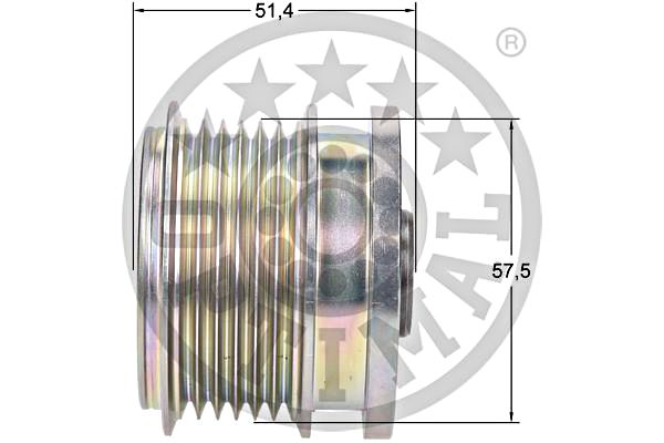 Alternator Freewheel Clutch OPTIMAL F5-1107 3