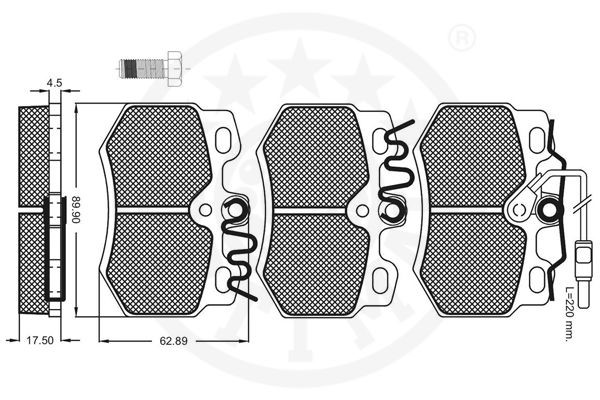 Brake Pad Set, disc brake OPTIMAL 9514 3