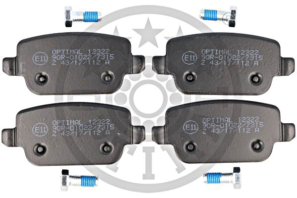 Brake Pad Set, disc brake OPTIMAL BP-12322