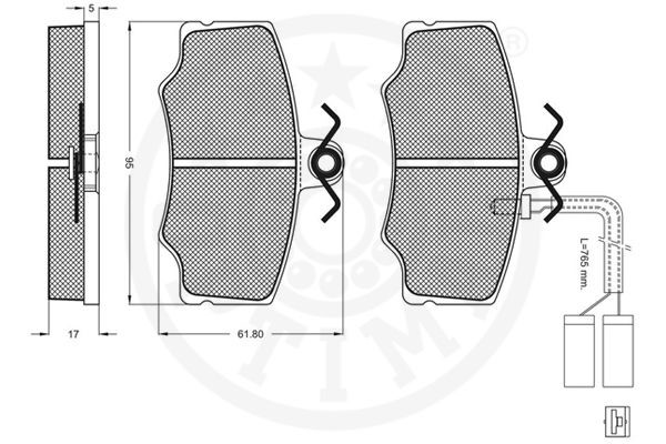 Brake Pad Set, disc brake OPTIMAL 12055 3
