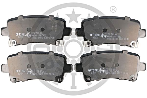 Brake Pad Set, disc brake OPTIMAL BP-12454