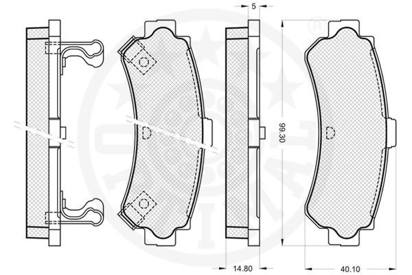 Brake Pad Set, disc brake OPTIMAL 10098 3