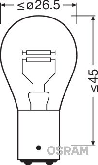 Bulb, daylight running/position light OSRAM 7528ULT02B