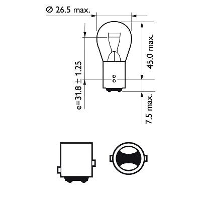 Bulb, daytime running light PHILIPS 12499VPB2 3