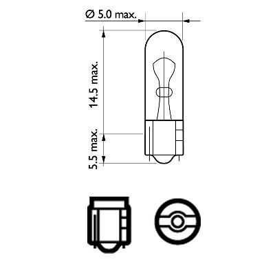 Bulb, glove compartment light PHILIPS 12516B2 3