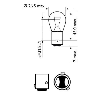 Bulb, rear fog light PHILIPS 12594CP 3