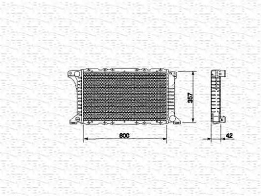 Radiator, engine cooling MAGNETI MARELLI 350213512000