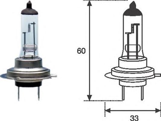 Bulb, spotlight; Bulb, headlight; Bulb, fog light; Bulb MAGNETI MARELLI 002052600000