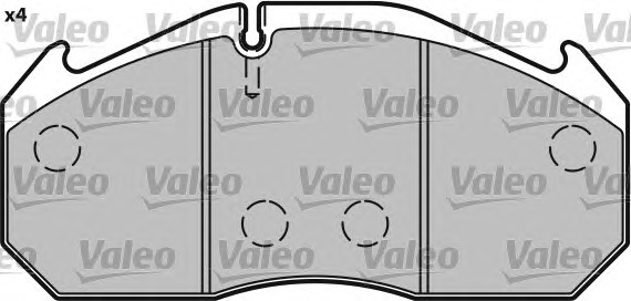 Brake Pad Set, disc brake VALEO 541649 2