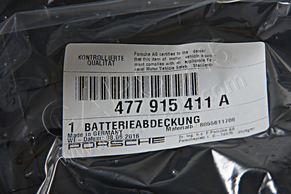 Battery cover PORSCHE 477915411A 3