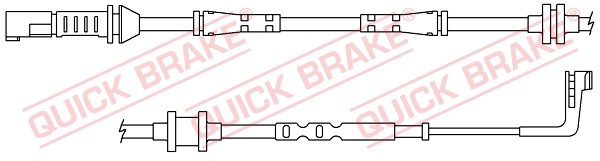 Warning Contact, brake pad wear QUICK BRAKE WS0383A