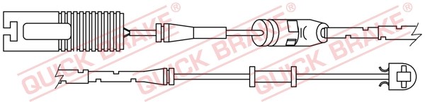 Warning Contact, brake pad wear QUICK BRAKE WS0253A