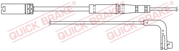 Warning Contact, brake pad wear QUICK BRAKE WS0249A