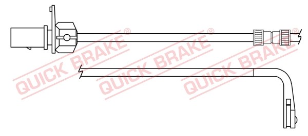 Warning Contact, brake pad wear QUICK BRAKE WS0391A