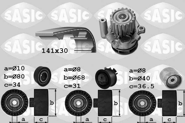 Water Pump & Timing Belt Kit SASIC 3906029