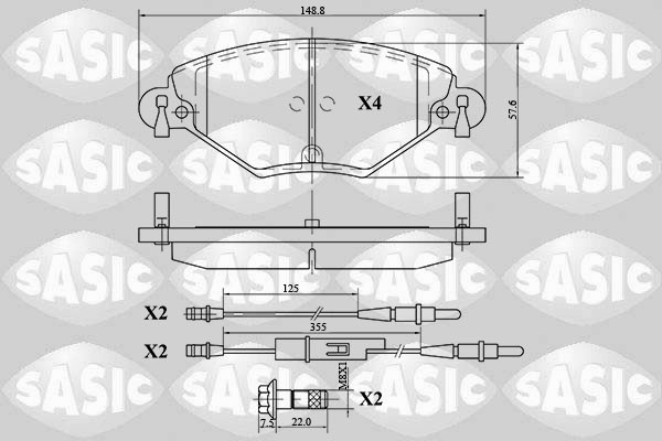 Brake Pad Set, disc brake SASIC 6210035