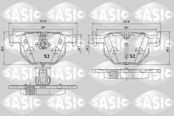Brake Pad Set, disc brake SASIC 6216152