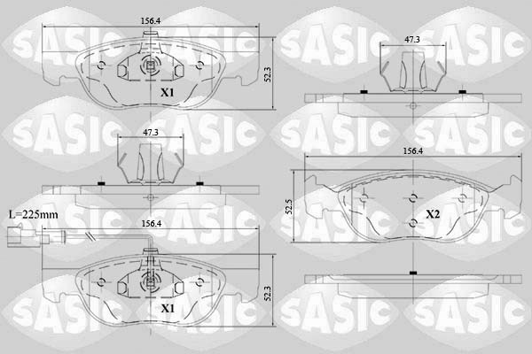 Brake Pad Set, disc brake SASIC 6216150