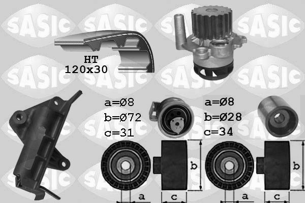 Water Pump & Timing Belt Kit SASIC 3906021