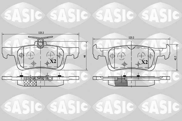 Brake Pad Set, disc brake SASIC 6210052