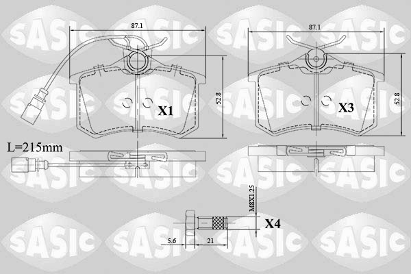 Brake Pad Set, disc brake SASIC 6216140