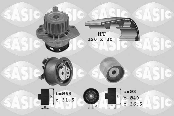 Water Pump & Timing Belt Kit SASIC 3906003